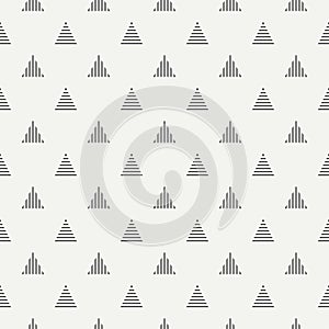 Geometric line monochrome abstract hipster seamless pattern with triangle. Wrapping paper. Scrapbook paper. Tiling