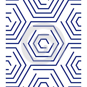 Linear pattern, background with outline hexagons