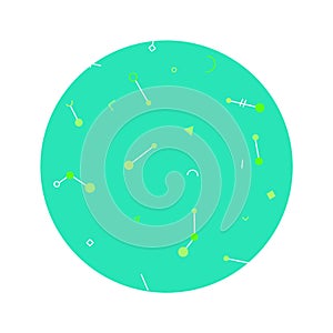 Geometric linear pattern in a circle. Vector. Ornament for paper packaging and fabric. Background for the logo. Graphic elements f