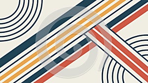 Geometric lines abstract design, modern pattern, background element vector design Generative AI