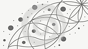 Geometric lines dots abstract, modern pattern, design element vector design Generative AI