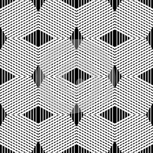 Geometric Lines With Geometrical Pattern Repeated Design On White Background