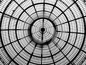 Geometric lines of a glass cupola