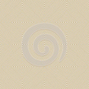 Geometric lines seamless pattern. Abstract vector gold and white stripes texture