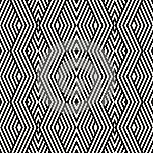 Geometric lines seamless pattern. Simple vector texture with stripes, chevron