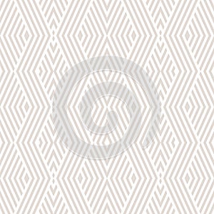 Geometric lines seamless pattern. Subtle vector texture with stripes, chevron