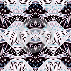 Geometric lines wallpaper. Abstract ethnic tile. Tribal mosaic seamless pattern