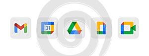 Google Geometric Logo App Icon Set Vector Illustration