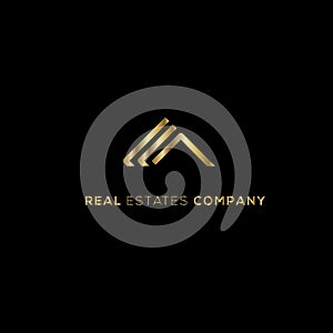 Geometric logo. Business logo vector. Real estates logo photo