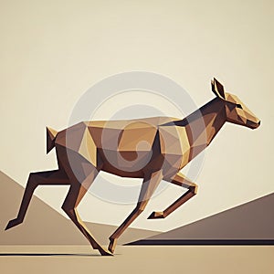 Geometric low-poly rendering of a deer