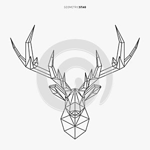 Geometric Low Poly Stag