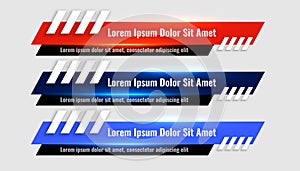 Geometric lower third banners template