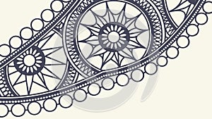 Geometric Mandala Corner Pattern Vector, Abstract Decorative Element, vector design Generative AI