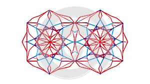 Geometric Mandala Hexagonal Pattern Abstract Vector, vector design Generative AI