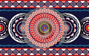 geometric mandala seamless pattern background.