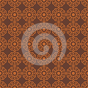 Geometric mandala texture seamless pattern vector illustration