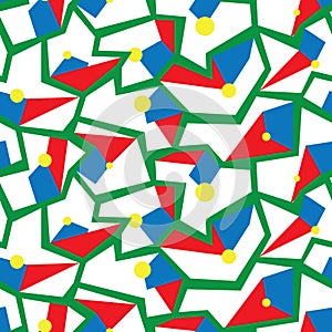 Geometric Memphis style modern seamless pattern