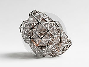 Geometric metal structure with triangular shapes