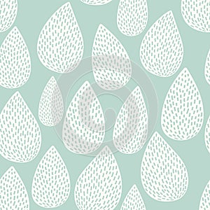 Geometric minimalist leaf seamless pattern texture with pointillism dot