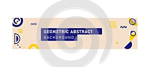 Geometric modern abstract horizontal banner design background isolated