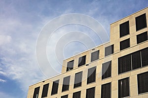 Geometric modern building in Cologne, Germany