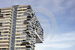 Geometric modern building in Cologne, Germany