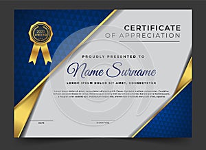 Geometric modern certificate of achievement template