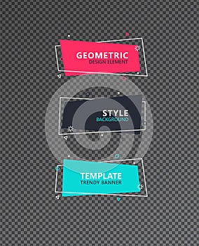 Geometric modern graphic elements set. Graphic design trend