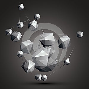 Geometric monochrome polygonal structure, modern