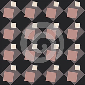 Geometric monochrome seamless pattern. Vector illustratuon