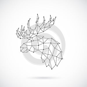 Geometric Moose silhouette.