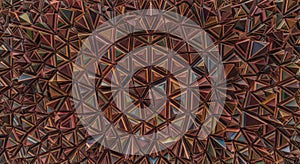 geometric mosaic: layered triangular pattern