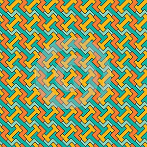 Geometric mosaic pattern (tiling). Vector seamless