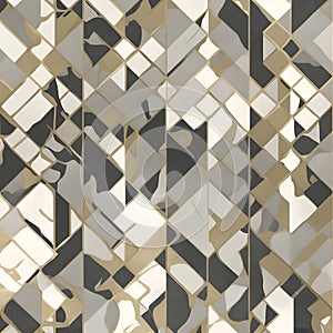 Geometric mosaic tile with marble texture seamless pattern, generated by Ai photo