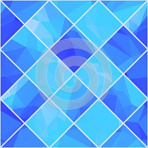 Geometric mosaik blue background