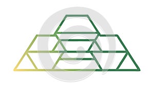 Geometric Mountain Layers, Abstract Landscape Design Element, vector design Generative AI