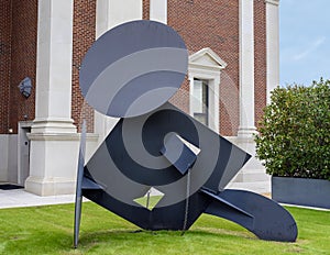 `Geometric Mouse II`, a scupture by Claes Oldenburg located outside the Meadows Art Museum in Dallas, Texas