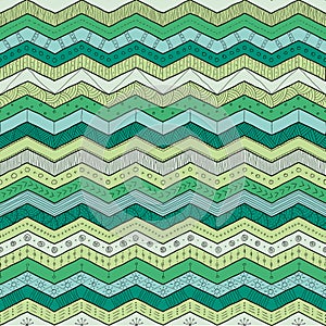 Geometric multicolor chevron or zig zag, seamless tribal pattern