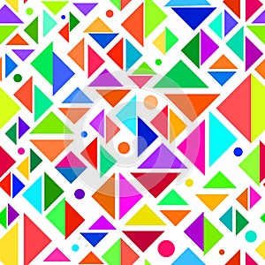 Geometric Multicolored Seamless Pattern