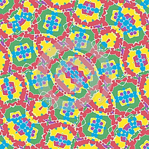 Geometric Multicolored Seamless Pattern