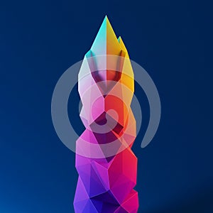 AI Generated Intersecting neon light beams form a complex geometric pattern against a dark