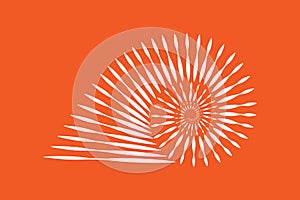 Geometric Nautilus shell symbol logo