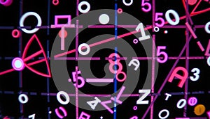 Geometric Neon Abstract Display