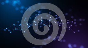 Geometric network of interconnected points and lines creates a web-like pattern