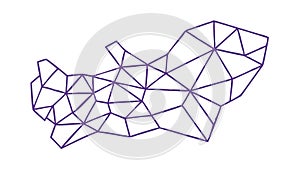 Geometric Network Map, Connected Nodes, Data Visualization, Abstract Tech, vector design Generative AI