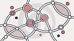 Geometric Network Nodes Pattern Vector, Interconnected Systems, vector design Generative AI