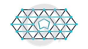 Geometric Network Structure, Connectivity Data, Abstract Pattern, vector design Generative AI