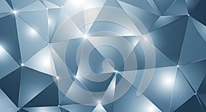 Geometric network structure with glowing nodes, abstract digital background pattern