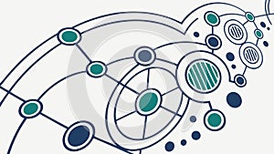 Geometric Network Structure Vector, Data Connectivity, vector design Generative AI
