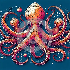Geometric Octopus Tentacles Octopus tentacles using geometric fo